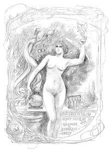 Första skissen för emaljen The Hour in All Its Glory Shall Be Led Away Everlastingly, 1899 av Unbekannt