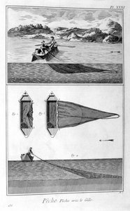 Fiske, nätfiske, 1751-1777 av Unbekannt