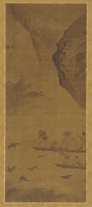Fiske med skarvar, Qingdynastin, 1600-talet. av Unbekannt