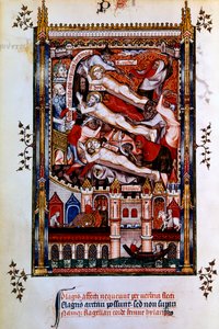 Flaggling av St Denis, St Rustic och St Eleutherius, 1317 av Unbekannt