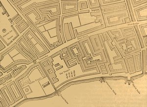 Fleet Street, The Temple, Etc., From a Map of London, Publicerad 1720, 1897. av Unbekannt