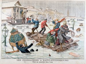 Översvämningar i St Petersburg, Ryssland, 1903 av Unbekannt