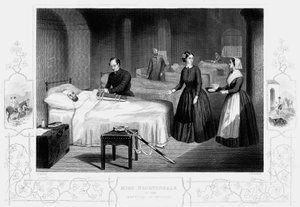Florence Nightingale på sjukhuset i Scutari, c1860 av Unbekannt