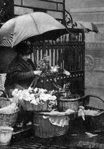 Blomsterförsäljare, Piccadilly Circus, London, 1926-1927 av Unbekannt