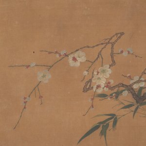 Blommande plommon och bambu, 1600-talet. av Unbekannt