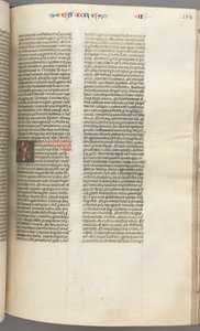 Fol. 184r, Ezra II, historisk initial E, en präst som censerar ett altare, ca. 1275-1300. av Unbekannt