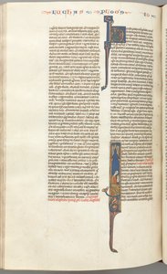 Fol. 425v, John, historiker initial I, John sittande skrift, ca. 1275-1300. av Unbekannt