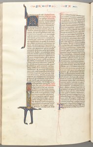 Fol. 476v, James, historisk initial I, James stående med en rulla, ca. 1275-1300. av Unbekannt