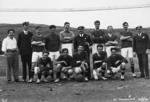 Fotbollslag, Hammerfest, Nordnorge, 20 juli 1929 av Unbekannt
