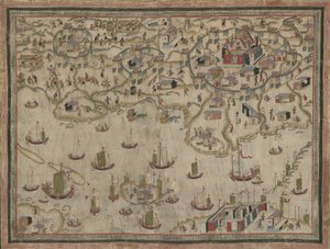 Forten Zeelandia och Provintia och staden Tainan, 1800-talet. av Unbekannt