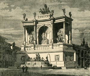 Fontän av Alexander Severus, Rom, 1890. av Unbekannt