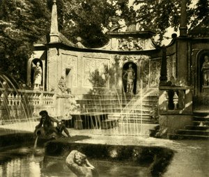 Fontäner, Hellbrunn Palace, Salzburg, Österrike, c1935. av Unbekannt