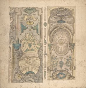 Fyra alternativa mönster för ett valv., 1700-1780. av Unbekannt