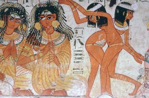 Fragment av väggmålning från Nebamuns grav, Thebe, Egypten, 18:e dynastin, c1350 f.Kr. av Unbekannt