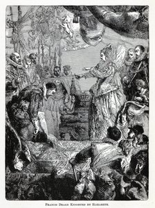 Francis Drake adlad av Elizabeth, 1882 av Unbekannt