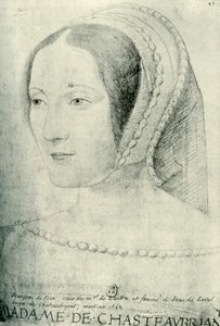 Françoise de Foix, grevinna av Châteaubriant, tidigt 1500-tal, 1907. av Unbekannt