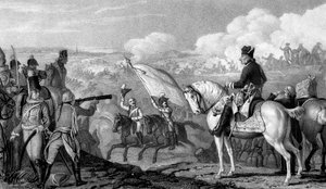 Fredrik II, den store 1712-1786, kung av Preussen från 1740, vid slaget vid Rossbach, 1757 av Unbekannt