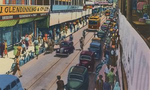 Frederick Street, Port of Spain, Trinidad, B.W.I., c1940-talet. av Unbekannt