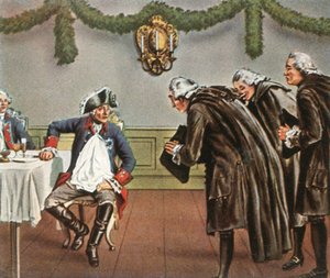 Fredrik den store och männen från Greiffenberg, 1784, 1936. av Unbekannt