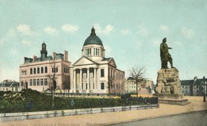 Free Library Free S Church & Wallace Statue - Aberdeen, 1900-talet. av Unbekannt