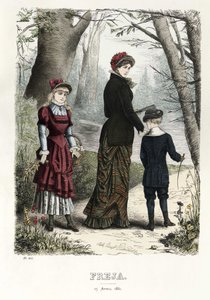 Freja- illustrerad skandinavisk modetidning 1881, illustration nr 8 av Unbekannt