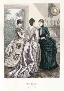 Freja- illustrerad skandinavisk modetidning 1884, illustration nr 3 av Unbekannt