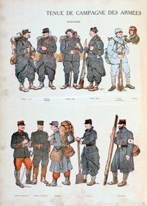 Franska arméuniformer, första världskriget, 1914 av Unbekannt
