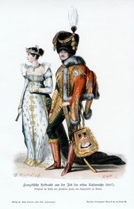 Fransk hovdräkt från det första imperiets tid, 1807 av Unbekannt