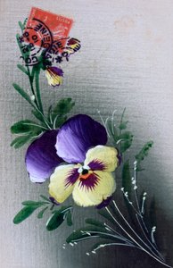 Fransk blommavykort, c1900 av Unbekannt