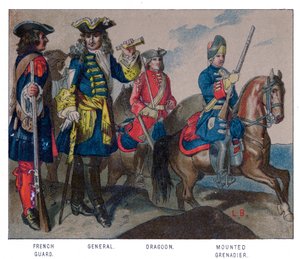Fransk militärklänning, 1704 av Unbekannt