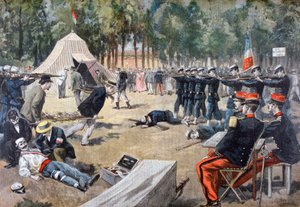 Franska militära manövrar: första hjälpen arbetare, 1897 av Unbekannt