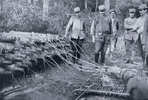 Franska soldater med gasflaskor, första världskriget, 1915 av Unbekannt