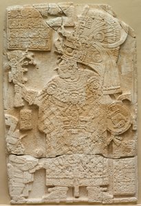 Framsida av en Stela fristående sten med relief, 692. av Unbekannt