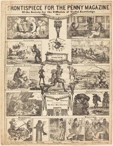 Frontispice för Penny Magazine of the Society for the Diffusion of Knowledge: Vo, 1800-talet. av Unbekannt
