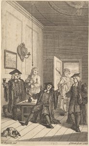 Frontispice till The Humors of Oxford, april 1730. av Unbekannt