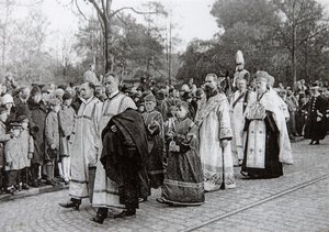 Begravning av tsarina Maria Feodorovna av Ryssland, Roskilde, Danmark, 19 oktober 1928 av Unbekannt
