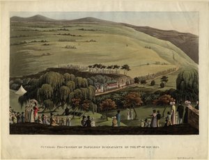 Napoleon Bonapartes begravningståg den 9 maj 1821 1828 av Unbekannt