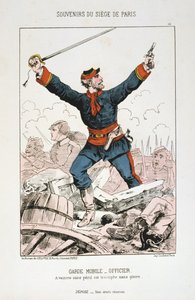 Garde Mobile - Officer, belägringen av Paris, 1870-1871 av Unbekannt