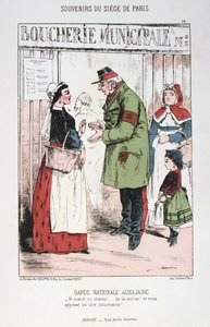 Det nationella extragardet, belägringen av Paris, fransk-preussiska kriget, 1870-1871. av Unbekannt