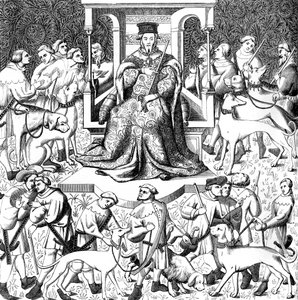 Gaston Phoebus undervisade i venery, 1400-talet 1849 av Unbekannt