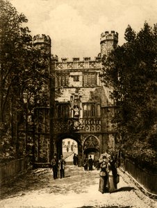 Gateway of Trinity College, Cambridge, 1898. av Unbekannt