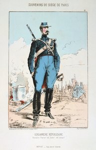 Gendarmerie Republicaine, belägring av Paris, fransk-preussiska kriget, 1870-1871. av Unbekannt