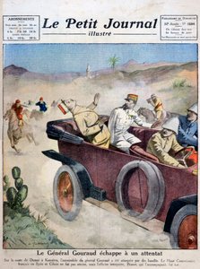 General Gouraud undkommer ett mordförsök på väg från Damaskas till Kunaitra, 1921 av Unbekannt