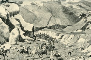 General Roberts...attackad av ghilzais i Shutargardan-passet, 27 september 1879, 1901. av Unbekannt