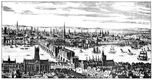 Översikt över London, 1666, 1909 av Unbekannt