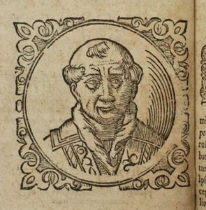 Geoffrey av Monmouth Från: Prophecy of the Anglican Church, Merlin Ambrosii Brittain, 1603 av Unbekannt
