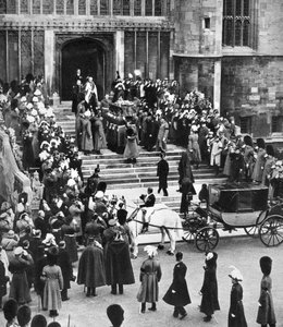 George Vs viloplats, St Georges Chapel, Windsor Castle, 28 januari 1936 av Unbekannt