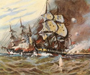Tysk batteriattack från stranden vid Eckernförde, 5 april 1849, 1936. av Unbekannt