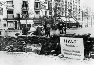 Tysk checkpoint, ockuperat Paris, 1940-1944 av Unbekannt