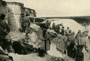 Tyska soldater vid Hulluch i norra Frankrike, första världskriget, c1915, c1920. av Unbekannt